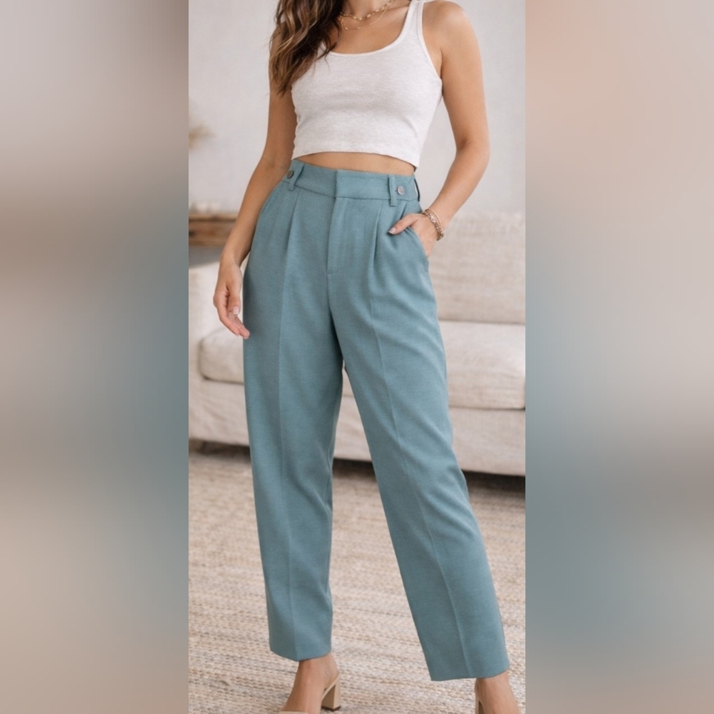 High Waisted Tapered Leg Pant